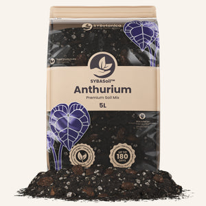 Sachet de terreau anthurium grossier avec illustration de feuille sur l'emballage